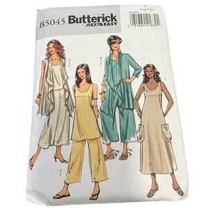 Butterick B5045 Womens Sewing Pattern For Misses Cover-Up Top Tunic Dress & Pant